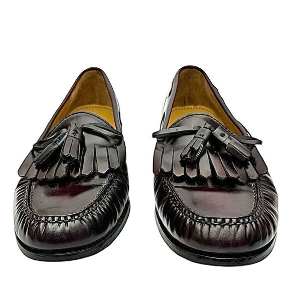 COLE HAAN Men’s Classic Burgundy Leather Tassel Loafers Size 11 D – Pre-Owned